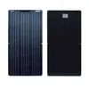 Panel Solar Flexible Negro Puro 100W para RVs, Barcos de Pesca, Casas Móviles, Sistemas Fuera de Red, Panel Fotovoltaico Curvo Ligero