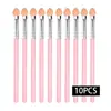 Pincel de sombra de ojos de esponja individual dos colores corazón de goma algodón pincel Halo para ojos palo de sombra de ojos de esponja herramientas de maquillaje de belleza al por mayor