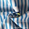 Sábana estampada de poliéster-algodón para uso hospitalario Resistente al cloro Blanqueo Lavado Azul sombra y raya blanca Tela de cama de sarga ancha