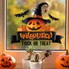 Adesivos Estáticos de Halloween Transfronteiriços Atacado Abóbora Chapéu de Mago Morcego Adesivos Decoração de Vitrine Adesivos de Janela Removíveis