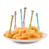 Juego de Tenedores para Fruta, Palillos de Plástico Desechables de Dos Púas para Fruta para Uso Doméstico, para Comer Fruta, Pasteles, Postres y Bocadillos Pequeños