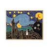 Venta caliente de Amazon serie de pinturas al óleo de Van Gogh corsage de pintura metálica personaje Gato paisaje sentido artístico insignia accesorios