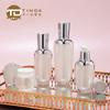 Emulsión Acrílica Botella de Plástico Cosmética 50g Botella de Crema Spray Presionando Set de Cuidado de la Piel Botella
