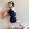 Falda de Traje Estilo Preppy para Niñas 2025 Nuevo Suave Kidsren's Primavera y Otoño Falda Plisada para Niñas Traje de Otoño de Dos Piezas