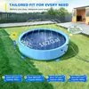 Piscina Plegable de PVC para Mascotas con Aspersor de Agua Transfronteriza, Piscina con Aspersor de Agua Anti-Rayaduras y Antideslizante para Patio Exterior y Césped, Piscina de Juegos de Agua