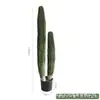 Planta artificial cactus bonsái, cactus pilar falso, planta verde tropical a base de arena en maceta, decoración para paisajismo interior
