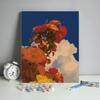 Fábrica de Pintura al Óleo Digital DIY Hermoso Paisaje Montañas y Ríos Relleno de Color Tierra Pintado a Mano Curativo para aliviar el aburrimiento Relleno Pintado a Mano
