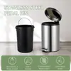 Contenedor de Basura de Acero Inoxidable de 5L con Pedal para Baño de Hotel Oficina Cubo de Basura con Pedal