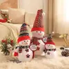Decoração de boneco de neve de desenho animado de Natal boneca grande decoração de Natal layout de cena de vitrine de shopping