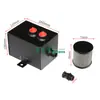 Olla de aceite cuadrada modificada para coche, tanque de aceite auxiliar con tubo de escape de cabeza de hongo, olla de filtro de aceite 1L 2L 3L