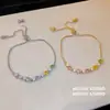 ¡Luz de estrellas color azúcar! Pulsera ajustable de pentagrama de circonita, sensación de lujo ligero de alta gama, joyería exquisita y elegante al por mayor