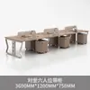 Escritorio de computadora para salas de reuniones de personal, mesa de reuniones moderna minimalista con mampara para estaciones de trabajo de computadora de múltiples empleados