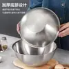 Tigela de Mistura de Aço Inoxidável Tigela Coreana Tigela para Misturar Massa Tigela de Salada Mistura de Legumes Pratos Frios Frutas Assar Tigela Doméstica Uso Diário Utensílios de Cozinha