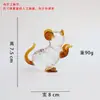 Figuritas del Zodiaco de Vidrio: Rata, Buey, Tigre, Conejo, Dragón, Serpiente, Caballo, Oveja, Mono, Gallo, Perro, Cerdo - Decoraciones de Escritorio de Animales, Regalos Transfronterizos