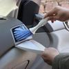 Cepillo para Salida de Aire de Coche Cepillo para Teclado Mini Recogedor Escoba Combinación Traje Cepillo Limpiador para Ángulos Muertos del Interior del Coche