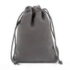 Bolsa de franela al por mayor de fábrica con cordón negro a prueba de polvo para joyería, bolsa de franela de almacenamiento para empaque de joyería multicolor