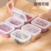Caixa para manter a frescura caixa de armazenamento para geladeira tempero alimento selada porcionamento micro-ondas freezer carne fresca preparação de refeições organização