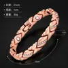 Pulsera Geométric Reto con Pedrería Transfronteriza Aleación de Zinc Electrochapado Hecha a Mano Joyería Cuadrada para Hombre Venta al por Mayor Joyería Estilo Europeo y Americano
