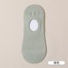 Calcetines invisibles sencillos de color sólido, finos, de boca baja, de algodón, de malla transpirable, para mujer, para ir al trabajo, talón antideslizante de silicona, calcetines tipo barco