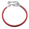Pulseira Transportadora Vermelha Acabada Amor Corrente Extensora Fecho Lagosta Cordão de Couro Pulseira de Couro Loja de Fábrica Atacado