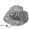 Gorro Camuflado Chapéu de Malha para Exterior Aba Larga Quebra-Sol Chapéu de Pescador Americano Casual Respirável Chapéu de Sol Chapéu de Pesca Chapéu Balde Selva