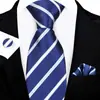 Set de Corbata para Hombre, Caja de Regalo de Lujo para Hombre, Corbata Atada a Mano, Corbata Bordada Jacquard, Diseño de Logo al por Mayor