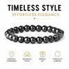Moda Europeia e Americana Pulseira Elástica Pulseira de Pedra da Vesícula Negra para Homens e Mulheres Pedra de Energia Joia de Pedra da Vesícula Negra Presente Pulseira Maçã