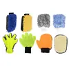 Guantes para Lavar Coches, Guantes para Limpiar Coches, Guantes Específicos para Lavar Coches, Guantes de Chenilla de Cinco Dedos para Lavar Coches, Limpiador de Lana Felpa