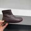 Botas Casuais de Couro Falso com Bico Dividido de Cor Sólida, Cano Médio, Novidade Outono 2026, Botas Curtas para Meninas, Botas de Cano Curto para Meninas