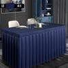 Toalha de Mesa Espessa de Alta Qualidade para Reuniões Personalizada de Cetim para Escritório, Conjunto de Mesa Retangular, Saia de Mesa, Mesa de Recepção, Mesa de Exposição