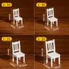1:50 Mini Casa de Bonecas Sala de Estar Sofá Cadeira Banquinho Mesa de Centro Cena Modelo Enfeites Casa de Brinquedo Infantil Modelo