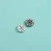 Plata Esterlina S925 Nuevos Accesorios Estilo Chino Lingote de Dinero Separador Separador Pulsera de Cuerda Trenzada DIY Separadores de Cuentas para Pulsera de Cristal