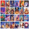 50 Cartões de Parede Temáticos de Árvore de Natal e Boneco de Neve, Chapéus de Natal, Cenas Aconchegantes, Cartões de Saudação Decorativos para Parede de Quarto