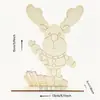 Decoraciones Navideñas Pintura Infantil Blanco Crudo DIY Tablero de Madera Inserto de Madera Papá Noel Adornos de Escritorio Venta al por Mayor