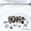 Nuevo Lujo Accesible Zircón Corazón Lazo Corona Pavo Real Cobre Incrustado Zircón DIY Manicura Bolsa para Presbicia Accesorios