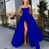 2027 Nuevo Vestido Formal de Comercio Exterior Europeo y Americano Atuendo de Presentación Sexy sin Tirantes con Abertura Largo para Anfitriona
