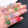 Cuentas Sueltas de Cristal de Vidrio de 10 mm con Forma de Trébol de Cuatro Hojas Color Gelatina Agujero Recto Cuentas para Pulsera Accesorios para Pulseras DIY