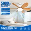 Nova luminária de ventilador E27 com grão de madeira fácil de instalar pequena lâmpada para casa