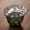 Venta al por mayor del fabricante Tazón de té de vidrio de borosilicato con patrón y tapa, Juego de té hecho a mano con filtro, Vidrio resistente al calor