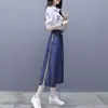 Conjunto de traje de verano para mujer, adelgazante, nueva moda casual, elegante, juvenil, rejuvenecedor, con bordado