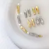 Relleno de Oro de 18 Quilates Conservación del Color Barra Larga Cuentas Tubulares Imitación Barroca Barra Larga Espaciadores Lisos Accesorios para Cuentas de Collares Hechos a Mano DIY