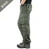 Calça Cargo Multibolsos Masculina de Algodão Respirável Casual para Uso Externo Resistente ao Desgaste Tática Tamanho Grande Calças de Comércio Exterior