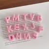 Cuentas de Letras Color Macron Acrílico Agujero Grande Cuerda para Teléfono Móvil Calzado Casual con Cuentas Letras Inglesas Accesorios de Cadena para Teléfono Móvil