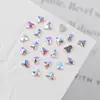 Acessórios para unha conhaque rosa mini formato especial diamante plano tamanho pequeno borboleta gota d'água olho de cavalo pilha de diamante acessórios para unha atacado