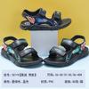 Sandálias de Velcro de Verão para Meninos de Crianças de Meia-Idade e Mais Velhas, Sandálias de Praia Modernas e da Moda para Uso Externo, Chinelos Confortáveis e Respiráveis