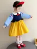 Vestido Blanco Nieve Nuevo Primavera 2026 para Niñas Estilo Coreano Ropa Infantil Vestido de Moda Venta al por Mayor