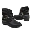 Botines cortos de estilo europeo y americano para mujer, colección transfronteriza 2026, talla grande, para tiendas online independientes, calzado de otoño/invierno, tacón grueso, verde