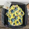 Camisa floral retro vintage estilo Hong Kong de manga corta con diseño estilo hawaiano tailandés, elegante y holgada para hombres y mujeres.