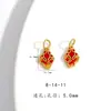Colgante de Peces Dorados Koi de Buena Suerte en Oro de Arena Vietnamita de Larga Duración con Agujero para Accesorios DIY Cuerda para Pulseras