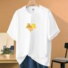 Playera de Algodón Pesado de 260g para Mujer de Manga Corta Verano Trendy Top Holgado Algodón Manga Media Playera Nicho Sentido de Alta Gama